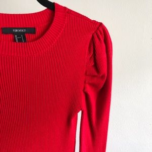 Red sweater/knit dress - Forever 21